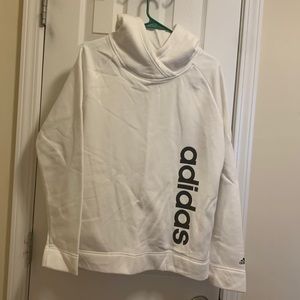 White Adidas Sweatshirt *Fits like a S/M